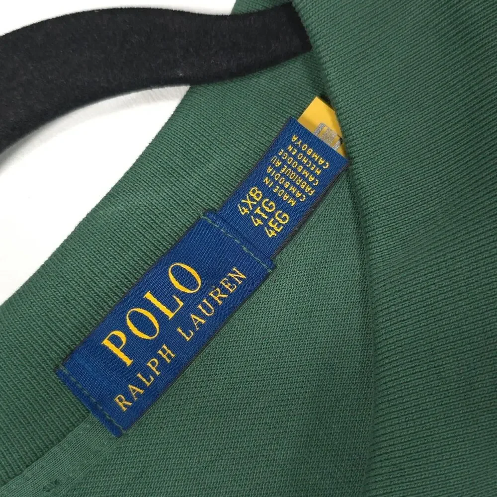 POLO RALPH LAUREN New Men Polo Shirt Green 4XB Tall 100% Cotton Classic Fit Mesh
